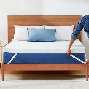 Dreamsmith 3 Inch Gel Memory Foam Mattress Topper King Size, Breathable Pressure Relief Mattress Topper, Washable Cover with Elastic Straps & Non-Slip Bottom, CertiPUR-US Certified, Cooling