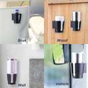 2 x Universal Large Cup Holder Wall Mount, Heavy Duty Plastic Drink Holder for Boat Car Truck RV Bus Tractor Wall Wood, Vertical or Horizontal Mount, Fit Most Cups, Bottles, Cans, Tumblers Black Pack of 2