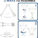 CALBODE 40 Pack Plastic Martini Glasses 5 Oz Disposable Cocktail Glasses, Tall Mini Martini Cups, Plastic Margarita Glasses Perfect for Spring Party Birthday Wedding Easter and All Events