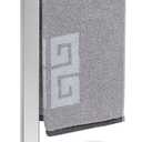 NearMoon Hand Towel Holder with Balanced Marble Base, 304 Stainless Steel Stand Towel Ring L Shape Hand Towel Rack Free-Standing Towel Bar for Bathroom Kitchen Countertop (Single Rod, Chrome)