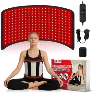 24 x 12 Red Light Therapy Belt for Body, 660nm & 850nm Infrared Wrap with 3 Modes, 5 Intensity Levels, 1090 Min Timer, Adjustable LED Light for Muscle Relaxation & Wellness