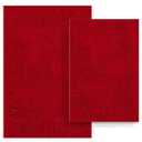 Bathroom Rugs Set 2 Piece Bathroom Mats Bath Rugs Non Slip Bath Rugs for Bathrooms, Thick Soft Chenille Rug Set, Bathtub Mats, Ultra Absorbent Bath Carpet, Shaggy Bathrooms Floor Mat, Burgundy 