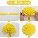 BestoFun 16 PCS Light Color Party Decorations Tissue Paper Flowers Pom Poms Decorations for Girl Groovy Birthday Baby Shower Wedding Bachelorette Room Wall Hanging Dcor