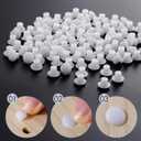 Jetec Plastic Hole Plugs for Round Holes 3/16 Inch White Shelf Cabinet Hole Covers Snap Fit Furniture Peg Covers White Plugs for Cupboard Bookcase Shelf Repair Inserts(2000 Pieces)
