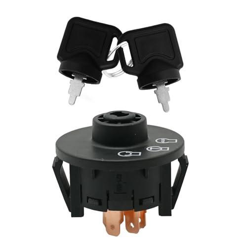 Hoypeyfiy 5 Terminal 3 Position Ignition Switch with 2 Keys, Replacement for Exmark Lazer Z, Next Lazer Z, Quest, Toro Z Master, TimeCutter ZS SS Series, Titan, Replaces 117-2221 137-4100