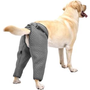 Dog Recovery Sleeve for Hind Leg, Adjustable Buckled Dog Recovery Suit as Cone Collar Alternative, Thick Rear Leg Sleeve to Prevent Licking Wound for Dogs, XXL