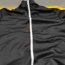 SCREENSHOT-Track Jacket Mens Urban Hip Hop Premium Track Jacket - Slim Fit Side Taping Sportswear Urbanwear Streetwear Top (X-Large, S51700-black/Gold)