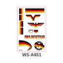 4 x Germany Temporary Tattoos, German Flag Face Stickers, Black Red Gold Patriotic Body Tattoos, Federal Eagle Soccer Face Decals for 2026 World Cup Germany Party Supplies