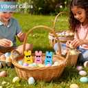 2 x Easter Decorations, 6pcs Wood Bunny Table Easter Dcor, Spring Rabbit Sign for Tiered Tray Home Decor