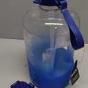 AQUAFIT 1 Gallon Water Bottle with Time Marker - Straw & Chug Lid - BPA Free Gym Water Bottle with Straw - Big Gallon Jug (Blue Skies, 128 oz - 2 Lids)