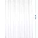 Barossa Design Waterproof Fabric Short Shower Curtain Liner Microfiber 72" W x 66" H - Hotel Quality, Machine Washable, White Shower Liner for Bath Tub, 72x66