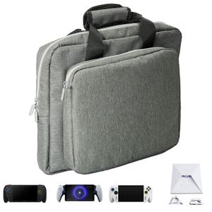 Travel Case for Xbox Rog Ally & Starlink Mini, Universal Protective Carrying Bag for Outdoor Camping, Waterproof Dustproof Shockproof Travel Storage Bag for Xbox ROG Ally X & Starlink Mini-Grey