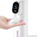 Automatic Soap Dispenser,Kitchen Bathroom Foaming Soap Dispenser,USB Type-C Rechargeable,Long Battery Life,Hands-Free Touchless,5-Level Adjustable,320ML 10.8OZ,IPX6-Waterproof (Foam-White)