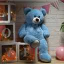 HollyHOME Big Teddy Bear Large Teddy Bear Stuffed Animal Birthday Valentines Day Plush for Kids and Girlfriend 36 inch Blue