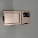 SSLOTSCASE for Samsung Galaxy S25 Ultra Case with Wallet & Sliding Lens Cover & Kickstand & Credit Card Holder, Military-Grade Protection Rugged Phone Case Cover for Galaxy S25 Ultra 6.9'', Rose Gold