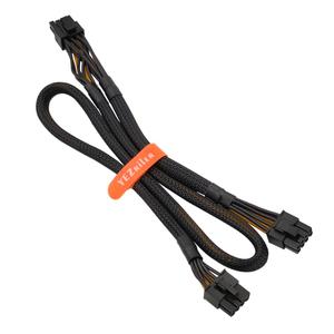 YEZriler PCIe Cable - 8 Pin Male to Dual 8 Pin (6+2) Male Power Adapter, Sleeved 25-inch+9-inch (63cm+23cm) for Seasonic PSUs