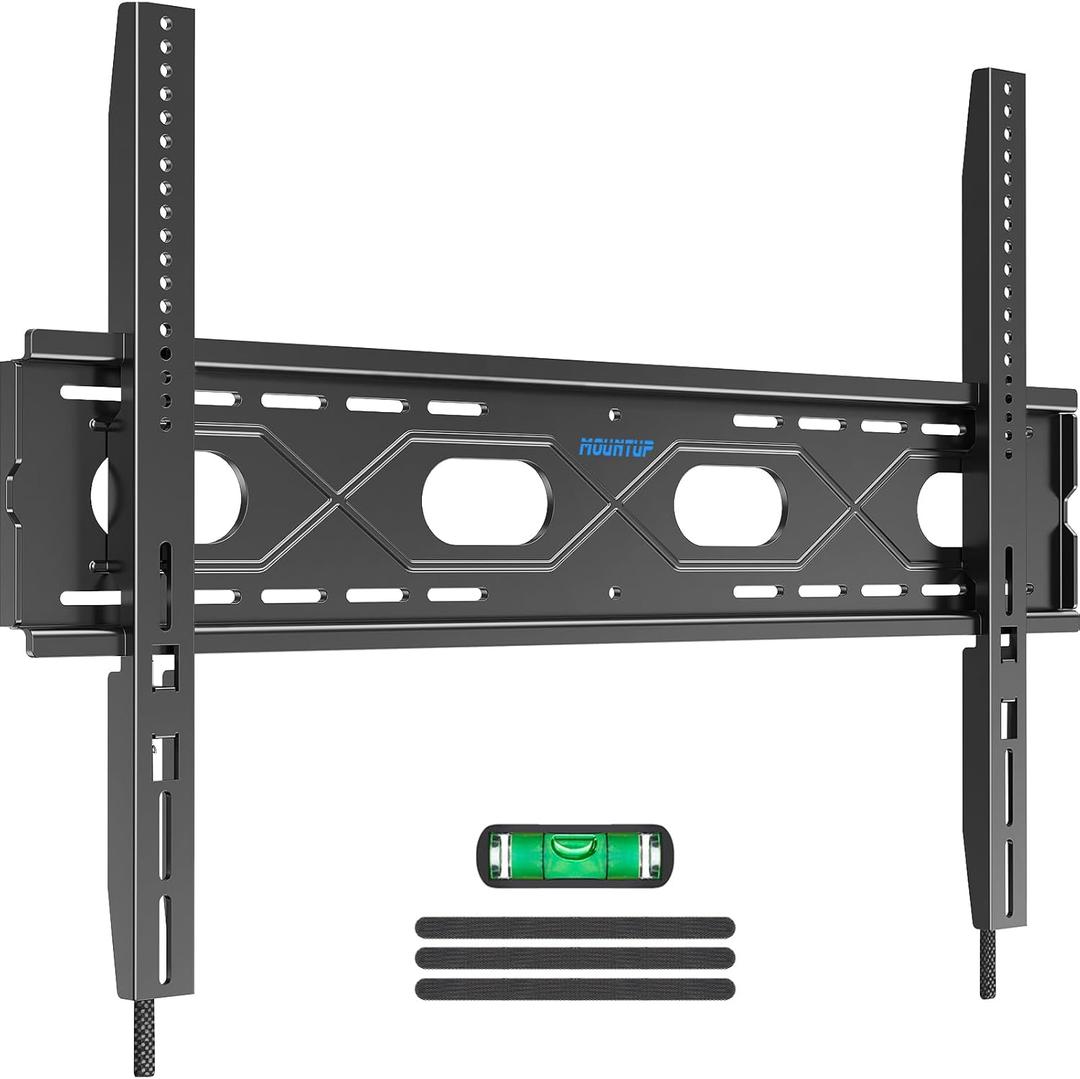 MOUNTUP Large Fixed TV Wall Mount for 50-120" TVs up to 220 LBS, Ultra Slim TV Mount for Max VESA 950x600mm, Fits 16", 24", 32 Studs, Heavy Duty Low Profile TV Bracket, One-Piece Bracket MU0097