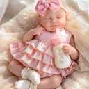 Aori 20" Realistic Reborn Baby Dolls Lifelike Sleeping Newborn Girl Doll with Soft Weighted Body, Poseable Limbs, Full Feeding Set & Outfit Cuddly Baby Gift for Girls 3+ and Collectors