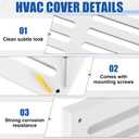 Leinuosen 1 Pcs 32 x 8 Inch Return Air Vent Cover Fit for 30" x 6" Duct Opening Cold Air HVAC Wall Grille PVC for Sidewall and Ceiling Home Bathroom Kitchen Improvement