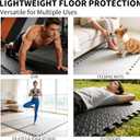Gym Flooring for Home Gym, 18 PCS Anti-Slip Interlocking Foam Floor Tiles, 12.6"x12.6"x0.4" EVA Exercise Mats, Puzzle Floor Mat For Workout, Yoga, Kids Play Area, Treadmill, Garage