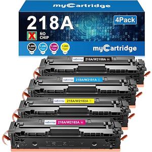 218A Toner Cartridges 4 Pack Compatible Replacement for HP 218A 218X for Color Laserjet Pro 3201dw MFP 3301fdw 3301cdw 3301sdw Printer Ink W2180A W2180X High Yield (BCMY, 4-Pack)