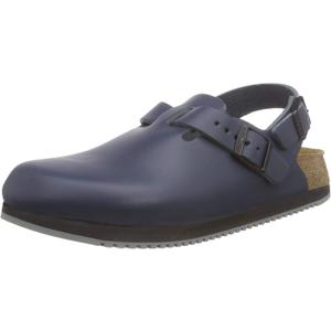 Birkenstock Women's Tokio Super Grip Leather Clogs (11-11.5 Narrow Women/9-9.5 Men, Blue)