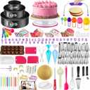 Kootek 700pcs Cake Decorating Kit, Baking Supplies with Springform Pans, Cake Turntable for Decorating, Piping Tips Set, Pastry Bags, and More Baking Tools