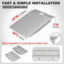 48" L x 29" W Shed Ramps 2 Pack, 1500 LBS Self Supporting Entry Handicap Ramp with Punch Plate Surface, Portable Threshold Loading Ramp, Load Ramps for Wheelchairs, Power Chairs, Trolley, Carbon Steel