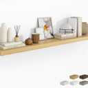 RICHFOCUS 72Inch Floating Shelves for Wall 1 Pack Shelves for Bedroom, Kitchen Bathroom Wall Mounted Rustic Wood Floating Shelf with Invisible Brackets for Books, Storage, Decor, Oak