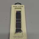 Anne Klein Silicone Fashion Band for Apple Watch Secure, Adjustable, Apple Watch Band Replacement, Fits Most Wrists (42mm (Series 1-3), 44/45/46/49mm (Ultra & Ultra 2), Black/Silver)