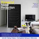 JaneTech Soundproof Curtain 82.6" x 47.2", Heavy Duty Sound Dampening Curtain with Grommets & Wall Hooks, Multi-Layer Acoustic Curtain for Noise Reduction & Light Blocking, Black, Single Curtain
