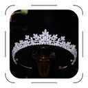 Jorsnovs Sparkly Small Zircon Wedding Crowns and Tiaras for Women Handmade Cubic Zirconia Princess Headpieces Sweet 16 Birthday Headdress (Silver)