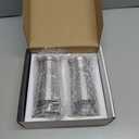 Aelga Olive Oil And Vinegar Dispenser Set -2 Pack Elegant Stainless Steel Oil Dispenser Set- Vinegar Bottle for Kitchen with No-Drip (Silver)