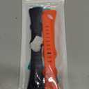 TopPerfekt Slim Bands Compatible with Fitbit Charge 6 Women Men, Adjustable Soft Silicone Sport Replacement Watch Band Straps Wristbands Bracelet for Charge 5 Activity Tracker (3-Orange/Teal/Dark blue)