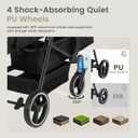 Double Stroller Newborn and Toddler, Foldable Tandem Twin Baby Travel Stroller, Reversible Seat, Adjustable Backrest, Storage Basket/Cup Holder, for 0-3 Kids