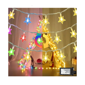 Star String Lights 120 LED 40FT, 8 Modes Plug in Star Fairy Lights with Timer & Memory, Indoor Outdoor Star Christmas Lights for Birthday Party Bedroom Wedding Home Classroom Decor Macaron Colors