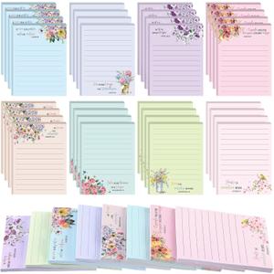 32 Pack 1600 Sheet Spanish Bible Sticky Notes Christian Gifts for Women Mom Mothers' Day Regalos Cristianos Church Memo Pads Floral Self Stick Inspirational Notepads for Writing Diary Lists Schedules