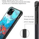 CARLOCA Compatible with iPhone 12 Mini Case,Blue Orange Marble for Girls,Graphic Design Shockproof Anti-Scratch Case for iPhone 12 Mini