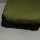 B FSOBEIIALEO Velvet Storage Ottoman with Tray, Square Folding Ottoman with Storage Coffee Table Foot Rest for Dorm Room, Living Room Olive, 15"x15"x15"