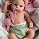 Lifelike Reborn Baby Dolls 20 Inch 7Lbs Soft Platinum Liquid Silicone Full Body Realistic Newborn Baby Dolls Girl that Look Real Babies Weighted, Mouth Can Be Opened