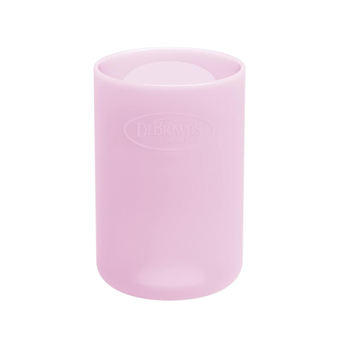 Dr. Brown's Options+ Narrow Glass Bottle Sleeve, 100% Silicone, Pink, BPAFree, 4 oz, 1 Pack