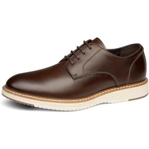Bruno Marc Men's Crossflex Casual Dress Shoes Business Formal Oxfords Sneaker, Size 12, Dark Brown, SBOX2417M