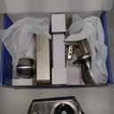 TEEHO TE003 Keyless Entry Keypad Door Lock with Handle, Electronic Digital Smart Deadbolt Locks with 2 Backup Keys, Door Knob with Code for Front Door Bedroom, Auto Lock, Easy to Install, Satin Nickel