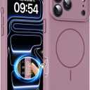Magnetic for iPhone 17 Pro Max Case, Compatible with MagSafe, Integrated Silicone Camera Control Cover Protection, 3.0mm Thicken Silicone Phone Cover for 17 ProMax 6.9", Lilac Purple