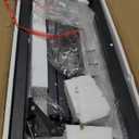 HOOBRO 39.4" Black Console Table, Tempered Glass Sofa Table, Narrow Couch Modern Entryway Table, Metal Frame, for Living Room, Hallway BK04XG01