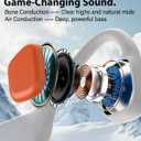 Bone Conduction Headphones, IPX8 Waterproof Swimming Headphones, Open Ear Headphones with MP3 Mode 32GB Memory Up to 12 Hours Playtime, Bluetooth 6.0 Earbuds Secure Fit for Running and Fitness, Orange