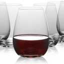 TABLE 12 15.5-Ounce Stemless Wine Glasses, Set of 6, Lead-Free Crystal, Break Resistant, Pack of 4 (24 total glasses)