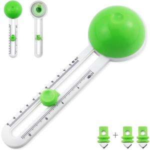 Circular Paper Cutter, Rotary Circle Cutter Cut Paper Trimmer Scrapbooking Tool with 3 Replaceable Blades for Art and DIY Crafts, Cards Making (Green)