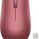 Lenovo 530 Full Size Wireless Computer Mouse for PC, Laptop, Computer with Windows - 2.4 GHz Nano USB Receiver - Ambidextrous Design - 12 Months Battery Life - Cherry Red