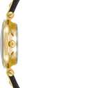 Anne Klein Women's Leather Strap Watch (Black/Gold-Tone)